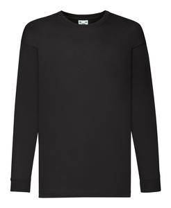 Fruit of the Loom SC61007 - Kinder Longsleeve Schwarz