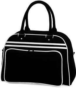 Bag Base BG75 - Retro Bowling -Tasche Schwarz / Weiß