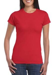 Gildan GI6400L - T-Shirt aus 100% Baumwolle Damen Rot