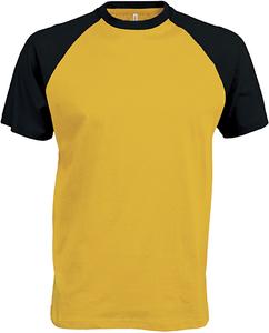 Kariban K330 - KONTRAST BASEBALL T-SHIRT Yellow/Black