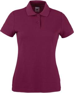 Fruit of the Loom SC63212 - Piqué Poloshirt Mischgewebe Damen Burgund