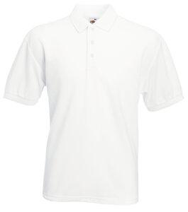 Fruit of the Loom SC63402 - Piqué Poloshirt Mischgewebe Herren Weiß