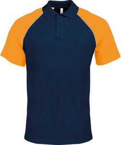 Kariban K226 - Zweifarbiges Baseball Poloshirt Navy/Orange