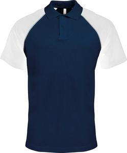 Kariban K226 - Zweifarbiges Baseball Poloshirt Navy/White