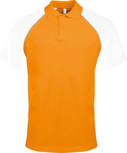Kariban K226 - Zweifarbiges Baseball Poloshirt Orange/White
