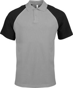 Kariban K226 - Zweifarbiges Baseball Poloshirt Slate Grey/Black