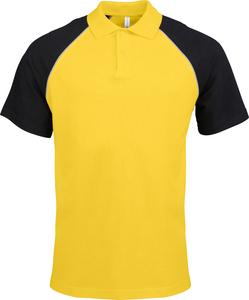 Kariban K226 - Zweifarbiges Baseball Poloshirt Yellow/Black