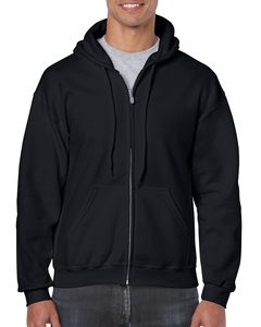 Gildan GI18600 - Kapuzen-Sweatshirt mit Reißverschluss Herren Schwarz