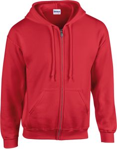 Gildan GI18600 - Kapuzen-Sweatshirt mit Reißverschluss Herren Rot