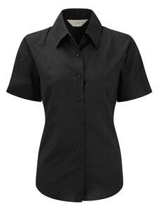Russell Collection RU933F - Ladies` Oxford Bluse Schwarz