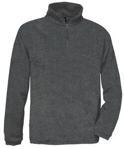 B&C CGHIGH - 1/4 Zip Fleece Pullover FU704 Holzkohle