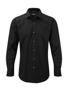 Russell Collection R-960M-0 - Men`s LS Ultimate Stretch Shirt Schwarz