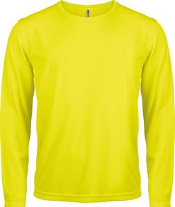 Proact PA443 - Basic Sport Funktionsshirt Langarm Fluorescent Yellow
