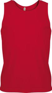 ProAct PA441 - Herren Basic Sport Funktions-Shirt Ärmellos Rot