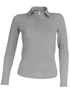 Kariban K244 - Damen Langarm Pique Poloshirt Oxford Grey