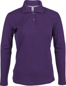 Kariban K244 - Damen Langarm Pique Poloshirt Purple