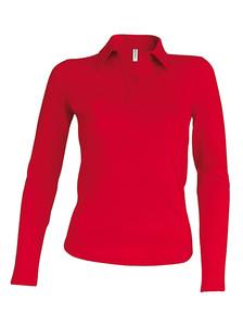 Kariban K244 - Damen Langarm Pique Poloshirt Rot