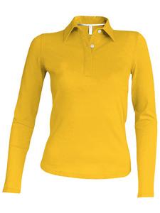 Kariban K244 - Damen Langarm Pique Poloshirt Gelb