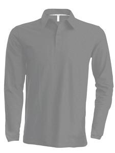 Kariban K243 - Herren Langarm Pique Poloshirt Oxford Grey