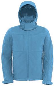 B&C CGJM950 - Hooded Softshell Jacke JM950 Azur Blue