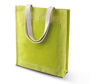 Kimood KI0221 - Jute Shopper Tasche Lime Green