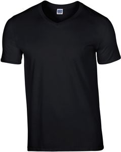 Gildan GI64V00 - Softstyle® V-Ausschnitt T-Shirt Herren Black/Black