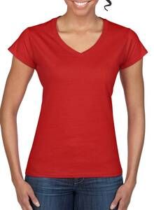 Gildan GI64V00L - Softstyle® V-Ausschnitt T-Shirt Damen Rot