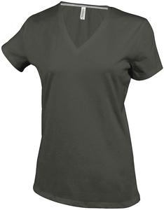 Kariban K381 - DAMEN KURZARM T-SHIRT MIT V-AUSSCHNITT Dark Khaki