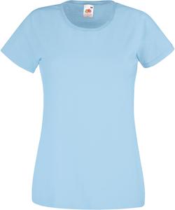 Fruit of the Loom SC61372 - Damen T-Shirt 100% Baumwolle Sky Blue