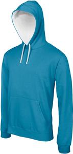 Kariban K446 - BICOLOR KAPUZEN SWEATSHIRT Tropical Blue/ White