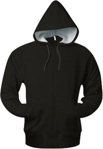 Kariban K444 - Sweatshirt Jacke mit Kapuze Black/Black