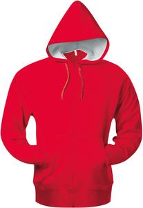 Kariban K444 - Sweatshirt Jacke mit Kapuze Rot