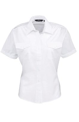 Premier PR312 - LADIES PILOT SHORT SLEEVE POPLIN SHIRT