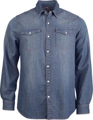 Kariban K519 - HERREN LANGARM DENIM HEMD