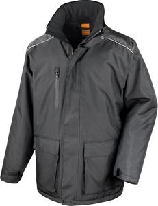 Result R305X - WORK-GUARD VOSTEX LONG COAT Black/Black