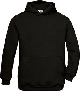 B&C CGWK681 - HOODED SWEATSHIRT KIDS Black/Black