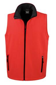 Result R232M - CORE PRINTABLE SOFTSHELL BODYWARMER Red / Black