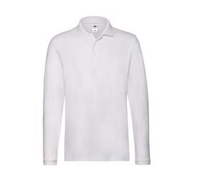 Fruit of the Loom SC384 - Premium-Langarm-Poloshirt für Herren Weiß