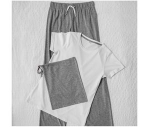 Towel city TC053 - Pyjamas Frau White / Heather Grey