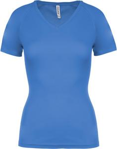 Proact PA477 - Damen Kurzarm-Sportshirt mit V-Ausschnitt Sporty Royal Blue