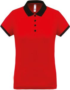 Proact PA490 - Performance Piqué-Polohemd für Damen Red / Black