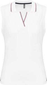 Kariban K224 - Ärmelloses Polohemd für Damen White / Navy / Red