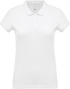 Kariban K255 - Damen Kurzarm-Poloshirt. Baumwollpiqué. Weiß
