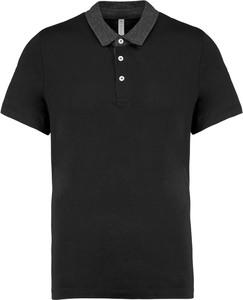 Kariban K260 - Zweifarbiges Jersey-Polohemd für Herren Black/Dark Grey Heather