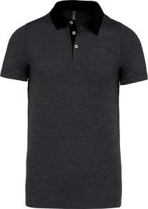 Kariban K260 - Zweifarbiges Jersey-Polohemd für Herren Dark Grey Heather/ Black