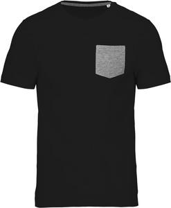 Kariban K375 - T-Shirt aus Bio-Baumwolle mit Brusttasche Black/Grey Heather