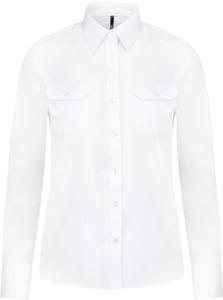Kariban K506 - Langarm-Pilotenhemd für Damen Weiß