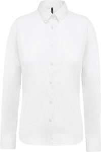 Kariban K510 - Langärmelige Popeline-Bluse Weiß