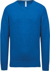 Kariban K982 - Premium-Pullover mit V-Ausschnitt Mykonos Blue Heather