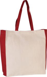 Kimood KI0275 - Zweifarbige Tasche im Cabas-Stil Natural / Red